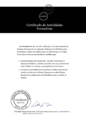 Certyfikat - Alan Wallace (Nirakara 2015)